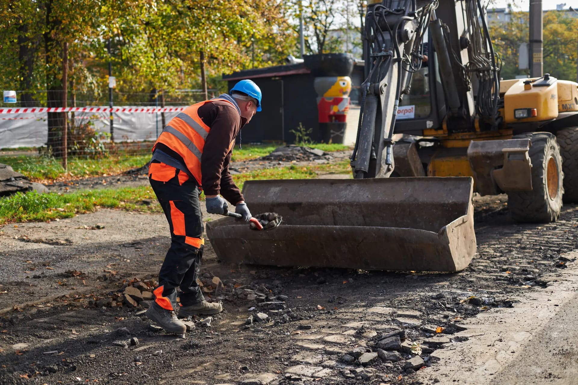 Remont na granicy Wrocławia